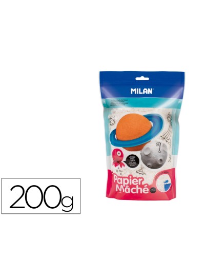 Papel mache milan blanco en polvo bolsa de 200 g