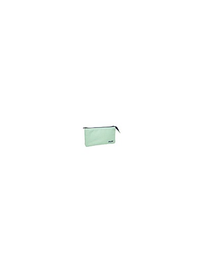 Bolso escolar portatodo milan 1918 collection 3 cremalleras y 5 compartimentos verde 215x35x125 mm