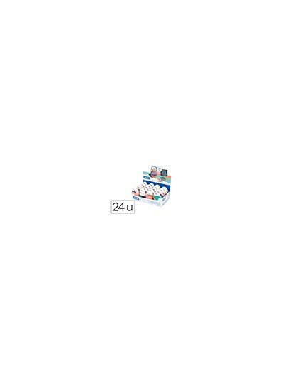 Goma de borrar milan the fun ovalada con funda caja de 24 unidades colores surtidos