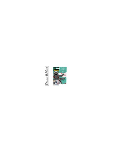 Portarrollo scotch clip & twist incluye 1 cinta scotch magic 8,89 mt x 19 mm
