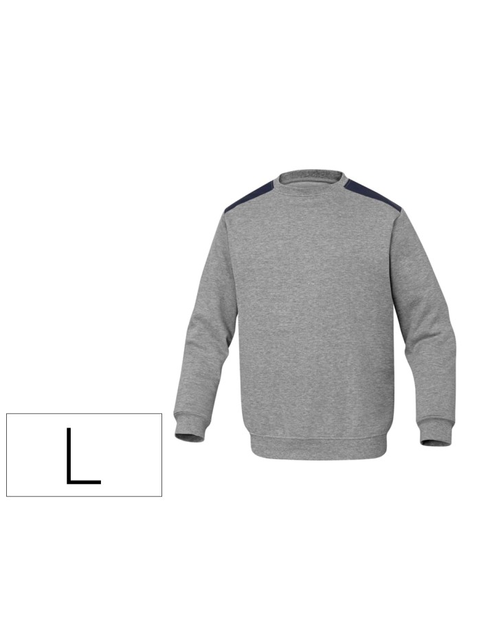 Sudadera deltaplus sweat olino con refuerzo en espalda y codos gris talla l Sudadera deltaplus sweat olino con refuerzo en espalda y codos gris talla l