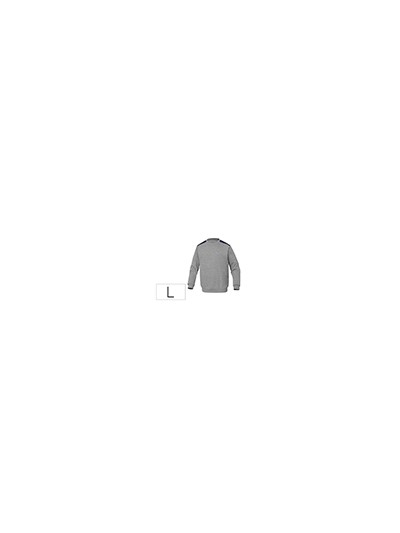 Sudadera deltaplus sweat olino con refuerzo en espalda y codos gris talla l