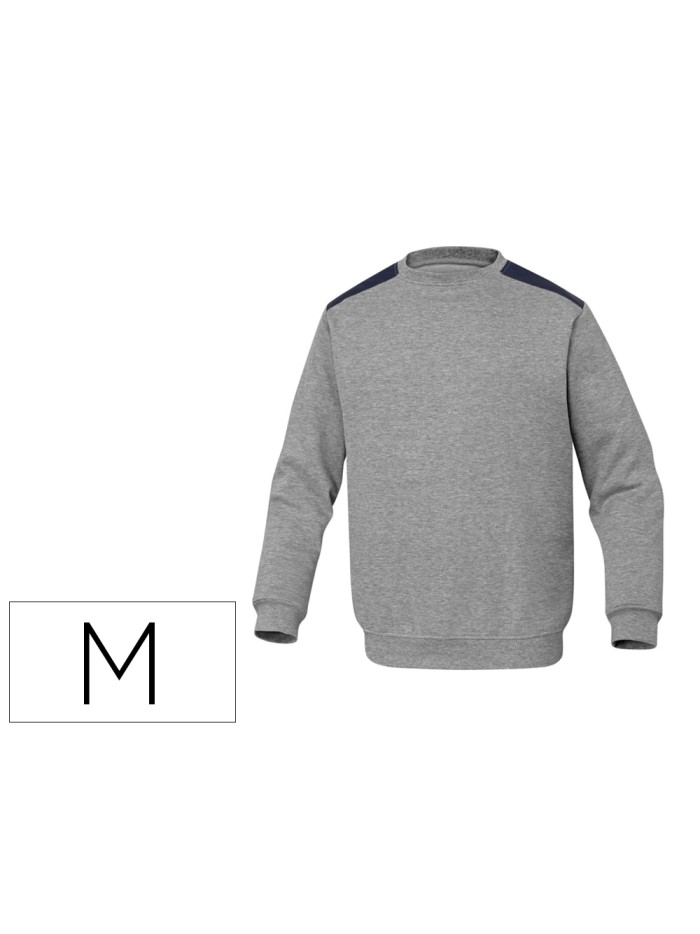 Sudadera deltaplus sweat olino con refuerzo en espalda y codos gris talla m Sudadera deltaplus sweat olino con refuerzo en espalda y codos gris talla m