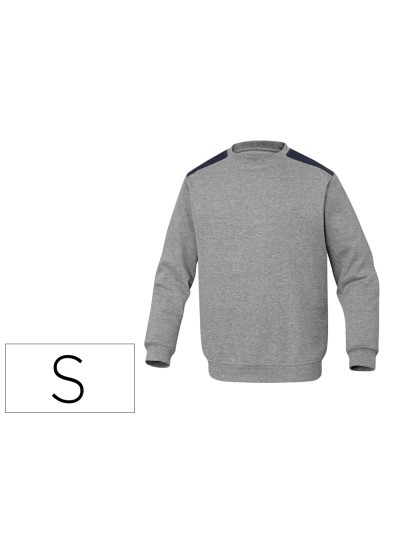 Sudadera deltaplus sweat olino con refuerzo en espalda y codos gris talla s