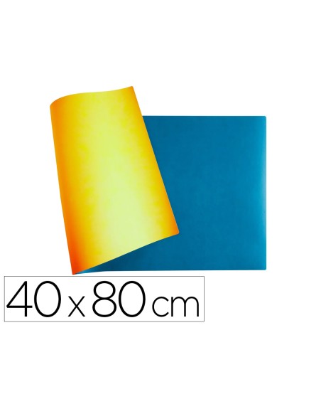 Vade de sobremesa exacompta bee blue polipiel pu color azafran/turquesa 40x80 cm