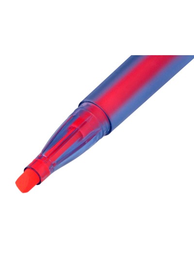 Rotulador q-connect fluorescente punta biselada fabricado pet reciclado caja de 4 unidades colores surtidos