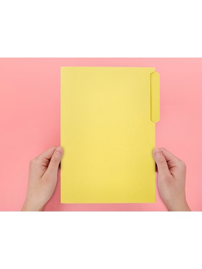 Subcarpeta cartulina liderpapel folio pestaña superior 240g/m2 amarillo