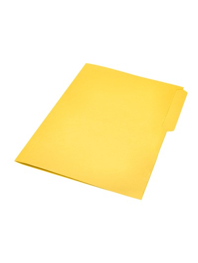 Subcarpeta cartulina liderpapel folio pestaña superior 240g/m2 amarillo