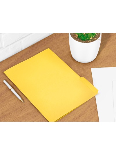 Subcarpeta cartulina liderpapel a4 pestaña inferior 240g/m2 color amarillo