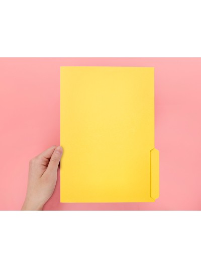 Subcarpeta cartulina liderpapel a4 pestaña inferior 240g/m2 color amarillo