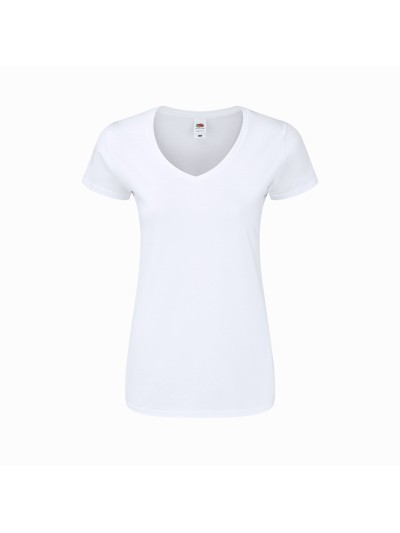Camiseta Mujer Blanca Iconic V-Neck