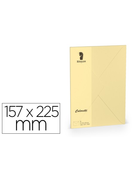 Sobre rossler coloretti c5 color marron arena 157x225 mm pack de 5 unidades