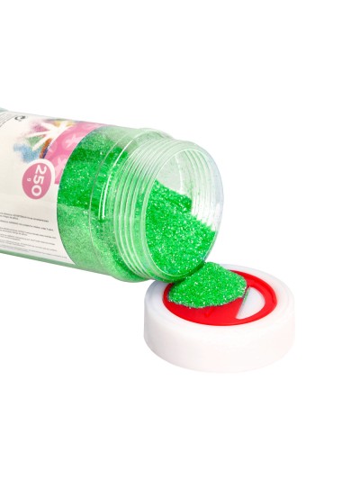 Purpurina liderpapel fantasia color metalico verde pastel bote de 250 gr