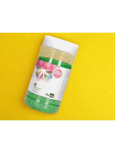 Purpurina liderpapel fantasia color metalico verde pastel bote de 250 gr