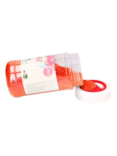 Purpurina liderpapel fantasia color metalico naranja pastel bote de 250 gr