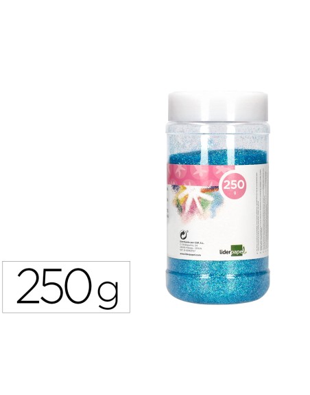 Purpurina liderpapel fantasia color metalico azul pastel bote de 250 gr
