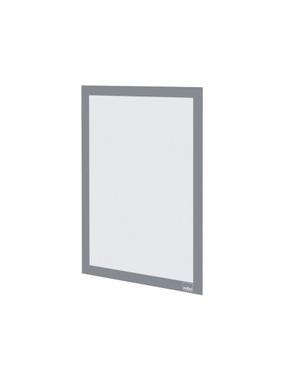 Marco porta anuncios nobo din a4 marco magnetico autoadhesivo color plata pack de 2 unidades