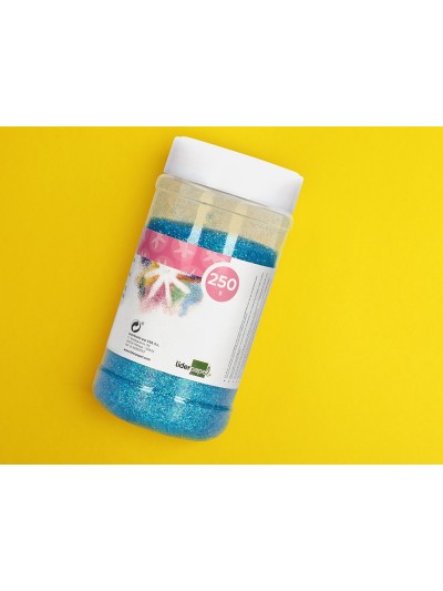 Purpurina liderpapel fantasia color metalico azul pastel bote de 250 gr