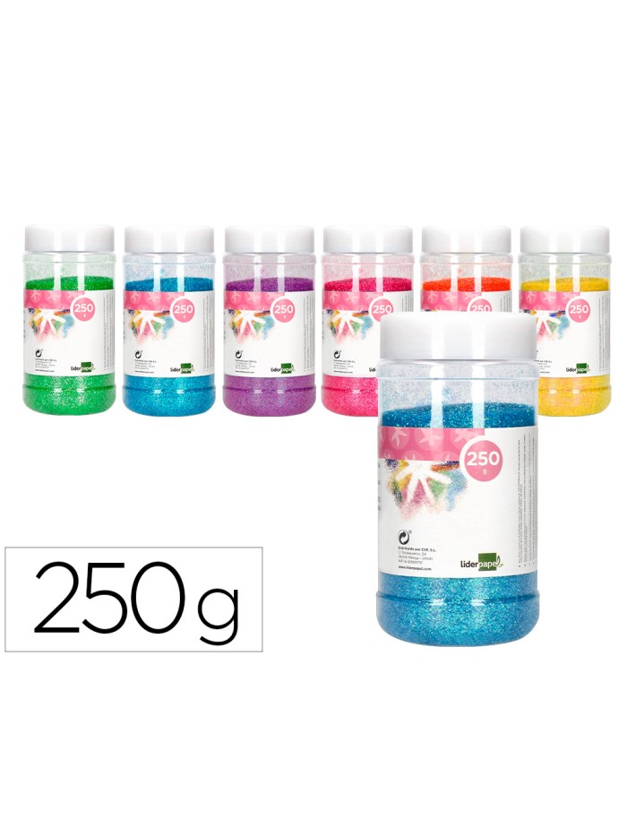 Purpurina liderpapel fantasia colores metalicos pasteles surtidos bote de 250 gr Purpurina liderpapel fantasia colores metalicos pasteles surtidos bote de 250 gr