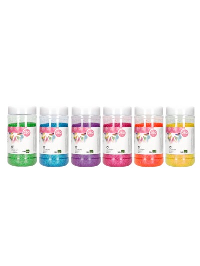 Purpurina liderpapel fantasia colores metalicos pasteles surtidos bote de 250 gr