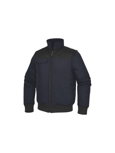 Chaleco deltaplus multibolsillos con cremallera y mangas desmontables 80% poliester 20% algodon talla
