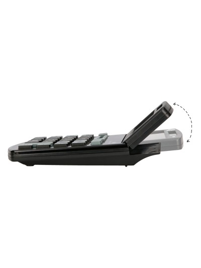 Calculadora liderpapel sobremesa xf40 12 digitos dos lineas solar y pilas negro 175x120x30 mm 40% reciclada
