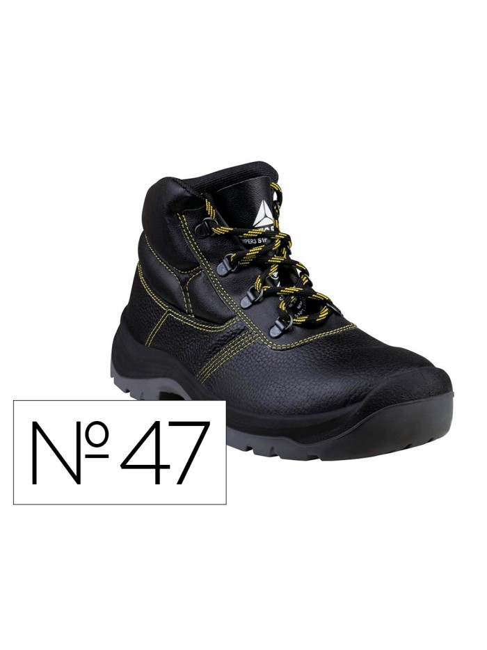 Botas deltaplus de seguridad piel crupon pigmentada suela pu bi-densidad color negro talla 47 Botas deltaplus de seguridad piel crupon pigmentada suela pu bi-densidad color negro talla 47