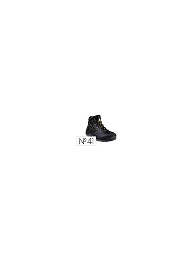 Botas deltaplus de seguridad piel crupon pigmentada suela pu bi-densidad color negro talla 41