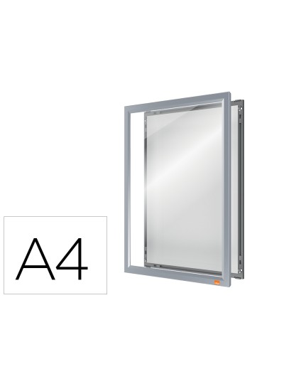 Marco porta anuncios nobo impression pro din a4 marco de clip aluminio 235x13x325 mm