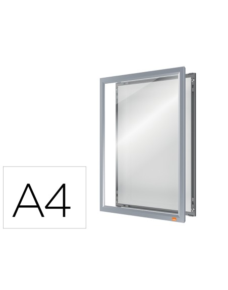 Marco porta anuncios nobo impression pro din a4 marco de clip aluminio 235x13x325 mm