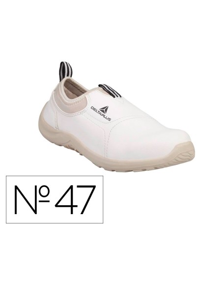 Zapatos de seguridad deltaplus microfibra pu suela pu mono-densidad color blanco talla 47