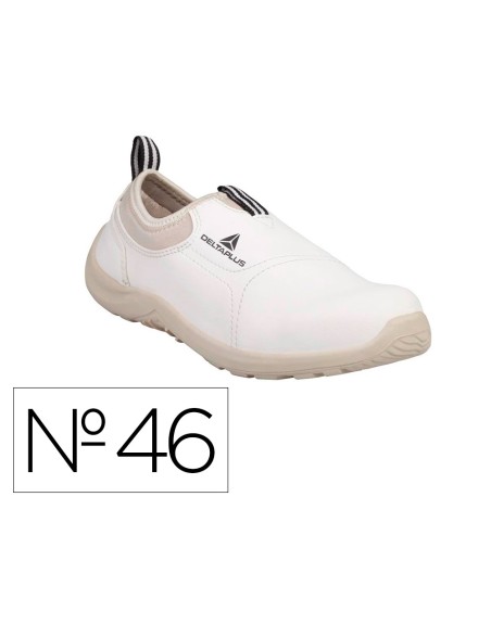 Zapatos de seguridad deltaplus microfibra pu suela pu mono-densidad color blanco talla 46