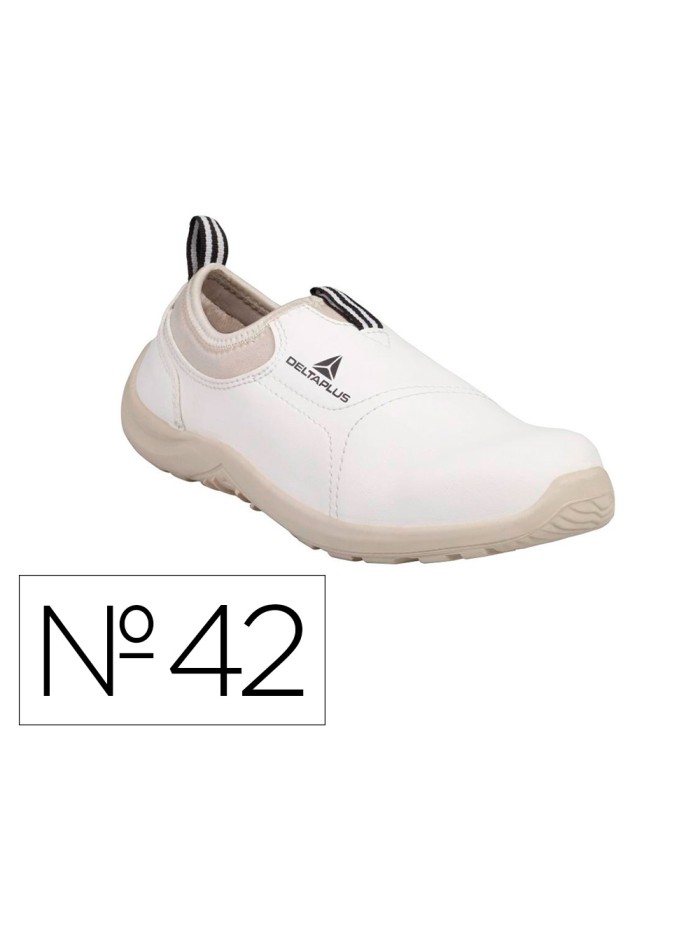 Zapatos de seguridad deltaplus microfibra pu suela pu mono-densidad color blanco talla 42 Zapatos de seguridad deltaplus microfibra pu suela pu mono-densidad color blanco talla 42