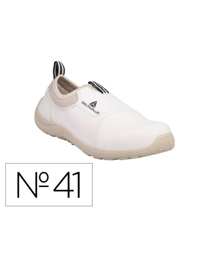 Zapatos de seguridad deltaplus microfibra pu suela pu mono-densidad color blanco talla 41