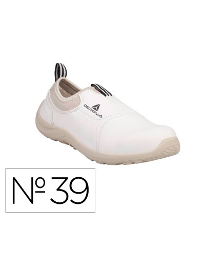 Zapatos de seguridad deltaplus microfibra pu suela pu mono-densidad color blanco talla 39