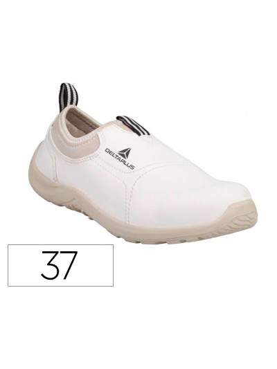 Zapatos de seguridad deltaplus microfibra pu suela pu mono-densidad color blanco talla 37