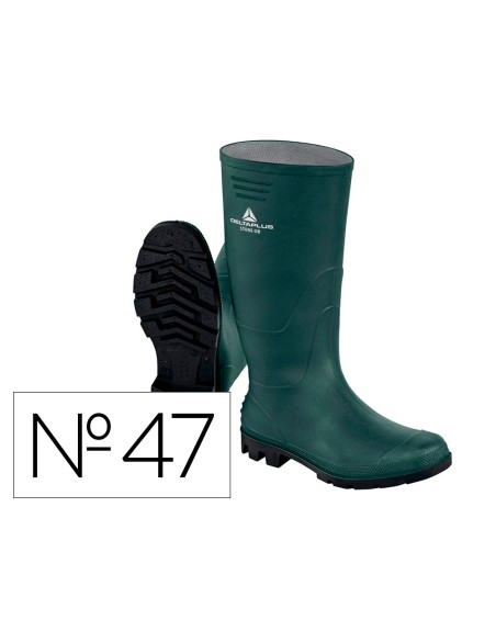 Botas deltaplus de seguridad stone pvc verde suela de tacos talla 47