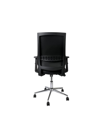 Silla giratoria q-connect respaldo medio de similpiel regulable en altura 980+100x630x625 mm color negro