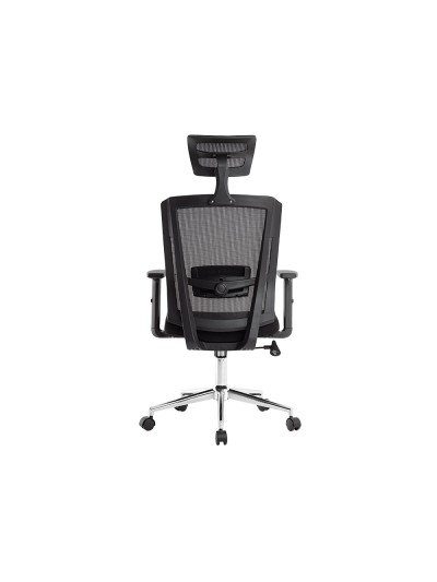 Silla giratoria q-connect ergonomica respaldo alto y reposacabeza ajustable en altura 1180+100x630x625 mm
