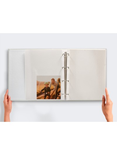 Album de fotos liderpapel anillas con 20 hojas autoadhesivas