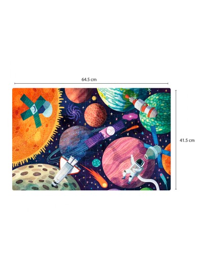 Puzle apli fluorescente sistema solar 104 piezas tamaño 5x5 cm