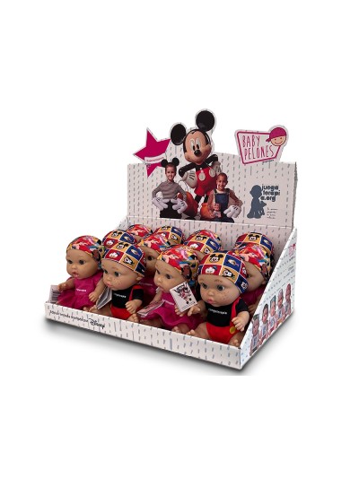 Muñeco baby pelon disney super solidario expositor de 12 unidades surtidas
