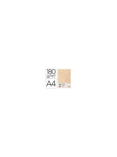 Papel pergamino liderpapel din a4 con bordes 180 gr color crema paquete de 50 hojas