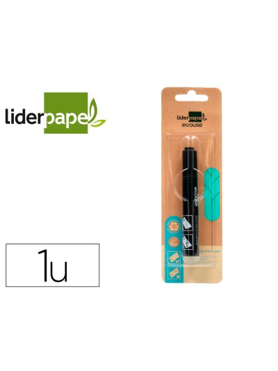 Rotulador liderpapel ecouse detector de billetes falsos cuerpo plastico 100% reciclado en blister