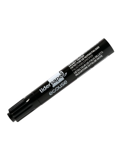 Rotulador liderpapel ecouse detector de billetes falsos cuerpo plastico 100% reciclado en blister