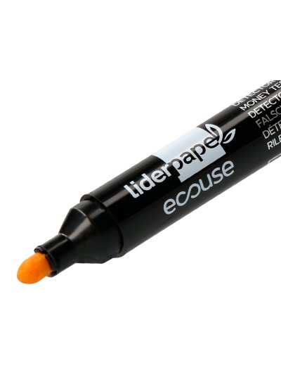 Rotulador liderpapel ecouse detector de billetes falsos cuerpo plastico 100% reciclado en blister