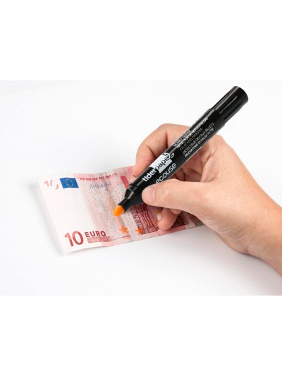 Rotulador liderpapel ecouse detector de billetes falsos cuerpo plastico 100% reciclado en blister