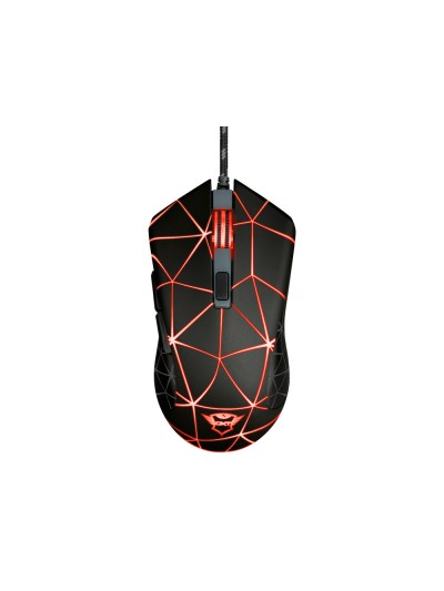 Raton trust gxt133 locx gaming optico luces led 800-4000 ppp 6 botones usb 2.0 cable 1,80 m color negro