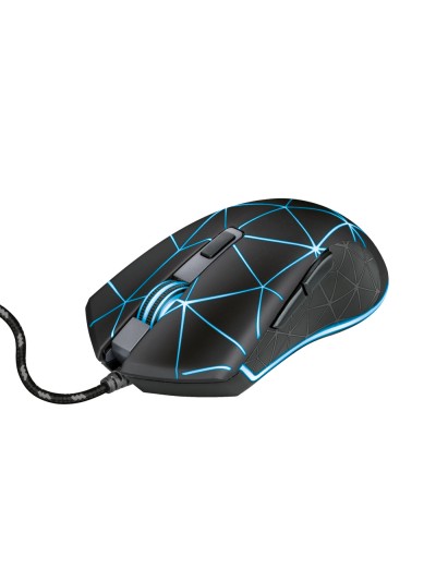 Raton trust gxt133 locx gaming optico luces led 800-4000 ppp 6 botones usb 2.0 cable 1,80 m color negro