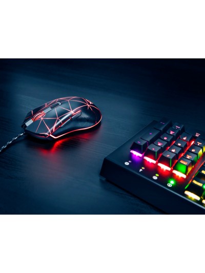 Raton trust gxt133 locx gaming optico luces led 800-4000 ppp 6 botones usb 2.0 cable 1,80 m color negro